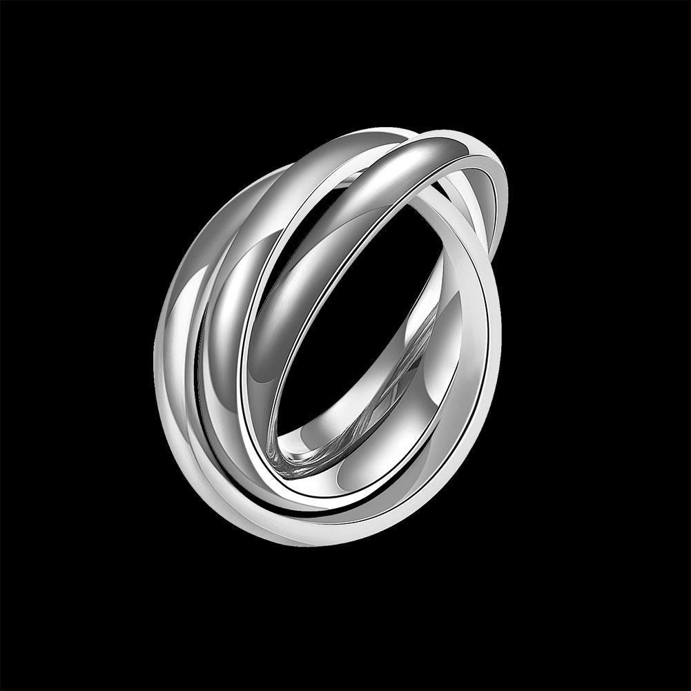 18k White Gold Bands Stainless Steel Rolling Ring - MaxwellVerBeek.com