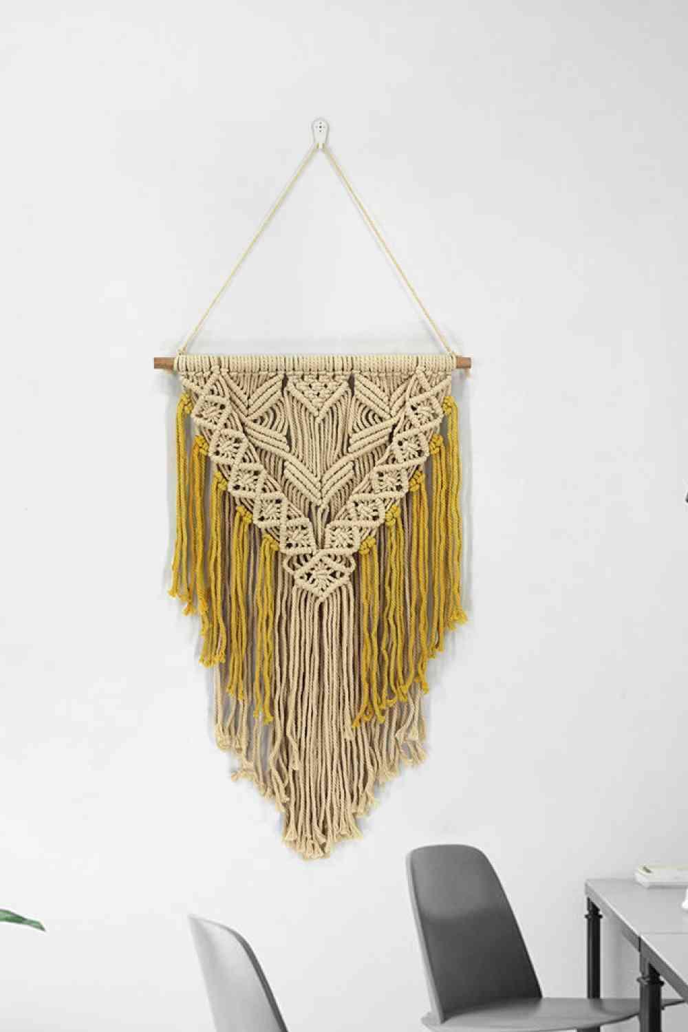 Contrast Fringe Macrame Wall Hanging - MaxwellVerBeek.com