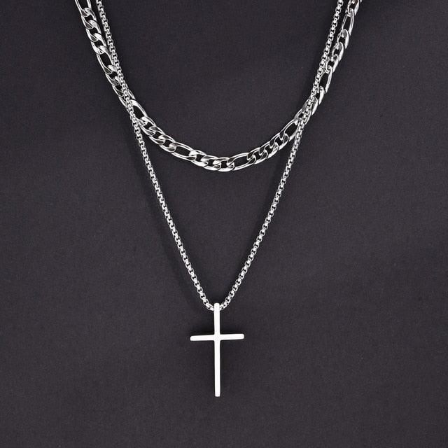 Vnox Men's Cross Necklace