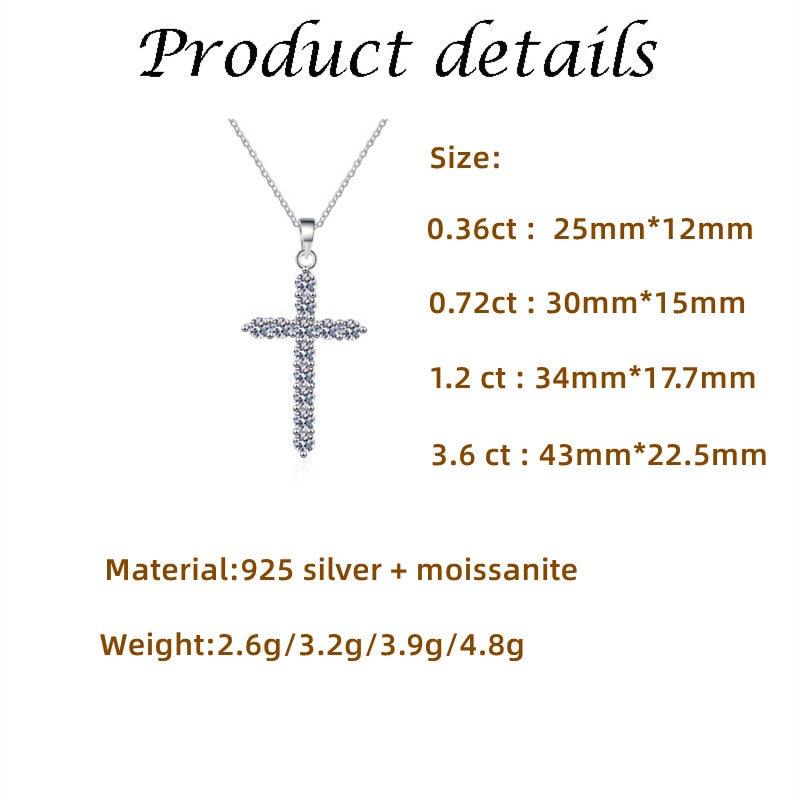 Moissanite Diamond Cross Necklace