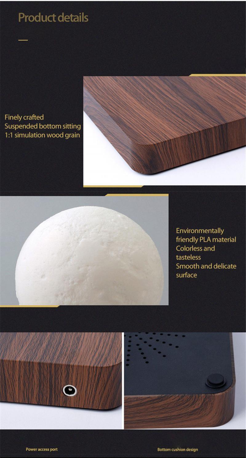 3D Print Moon Lamp Touch Magnetic Levitation Moon Lamp Night Light - MaxwellVerBeek.com