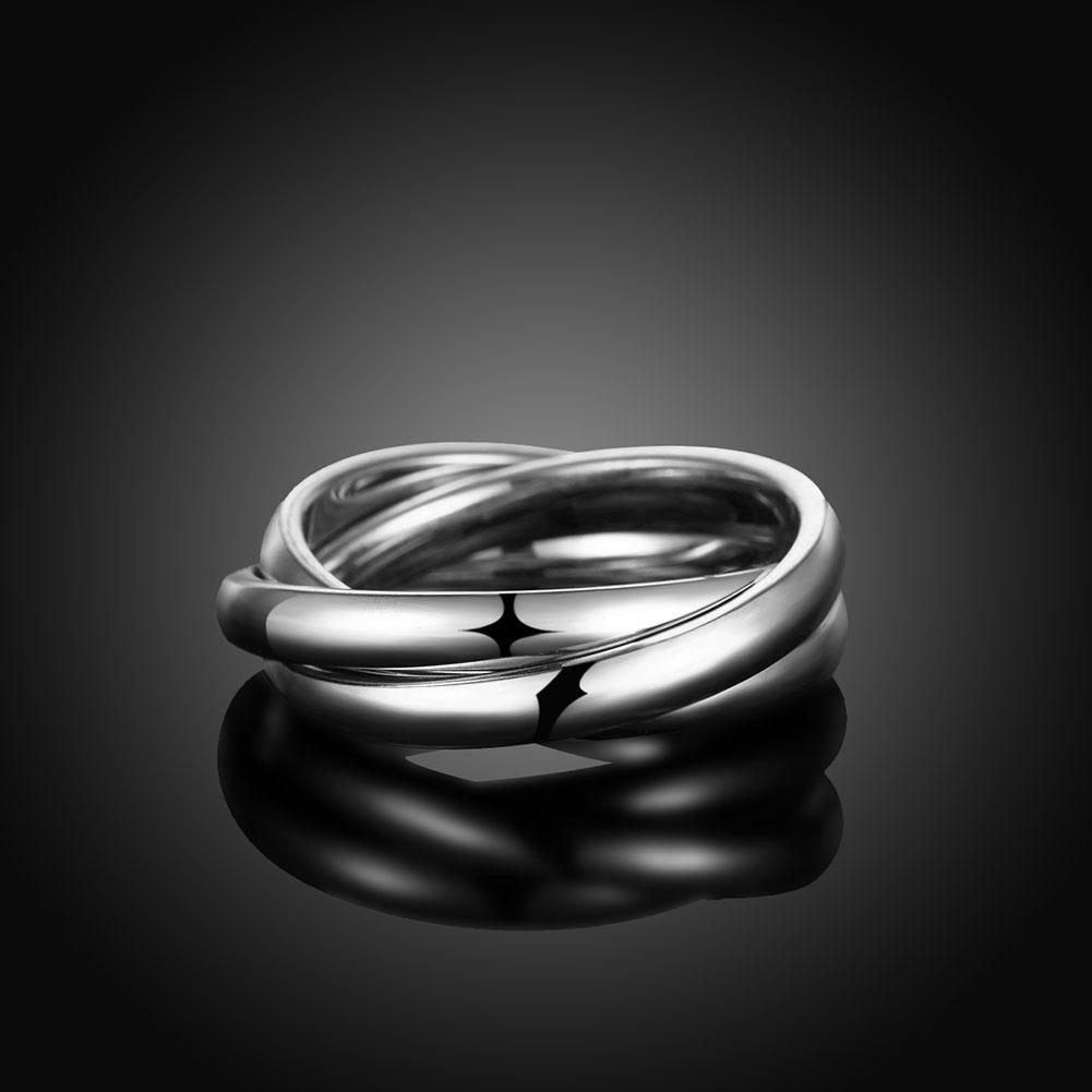 18k White Gold Bands Stainless Steel Rolling Ring - MaxwellVerBeek.com