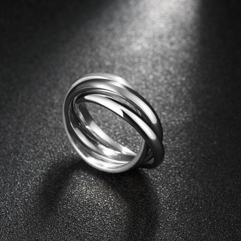 18k White Gold Bands Stainless Steel Rolling Ring - MaxwellVerBeek.com