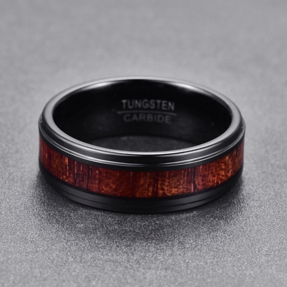 Black Wooden Tungsten Carbide Ring - MaxwellVerBeek.com