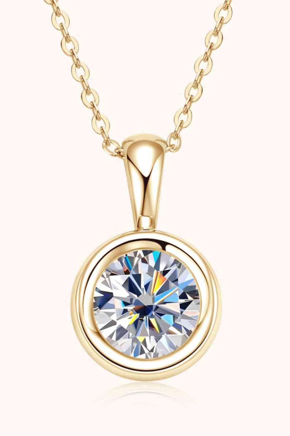 2 Carat Moissanite 925 Sterling Silver Necklace - MaxwellVerBeek.com